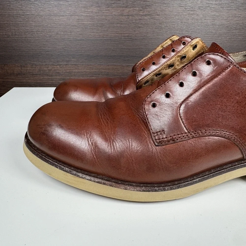 Frye Grant Oxford Men's Brown Leather Dress Casual Shoes Size 10 Model 87636
